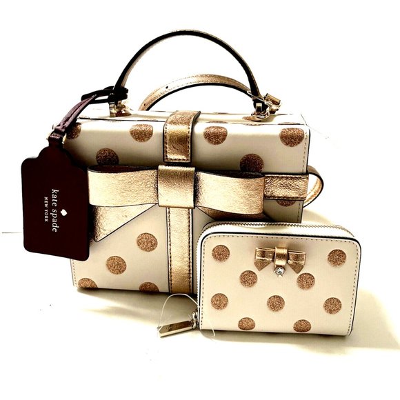 Bundle 2pc Original KATE SPADE Wrapping Party Gift Box Top Handle